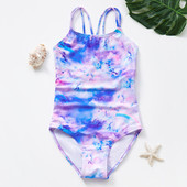 7-14T Teen Girls ONE-PIECE Καλοκαιρινό μαγιό Cute Unicorn Tie Dye Style Παιδικά μαγιό για κορίτσια Ρούχα παραλίας