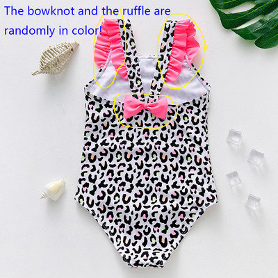 2-12G Toddler Baby Girls peldkostīmi viengabala Meiteņu peldkostīms Leoparda apdruka Bērnu peldkostīmi Bērnu meiteņu peldkostīmi Pludmales apģērbi
