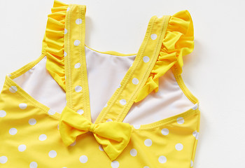 1~12Y Κοριτσίστικο μαγιό ολόσωμο Μαγιό για κορίτσια Στυλ βολάν Παιδικά μαγιό Κοριτσίστικα ρούχα για κολύμπι Φόρεμα παραλίας
