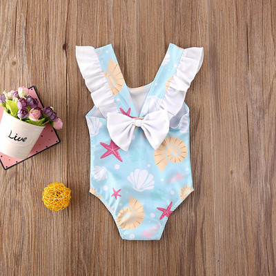 Legújabb érkezés kisgyermek újszülött baba lányok Shell mintás fürdőruha fürdőruha Bikini strandruha fürdőruha 0-3T