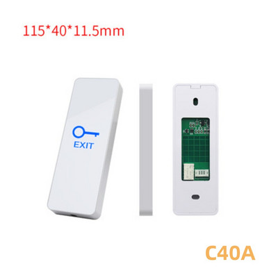 Durvju pieskāriena izejas poga Spied Home Release Slēdža paneļa piekļuves vadības LED gaisma