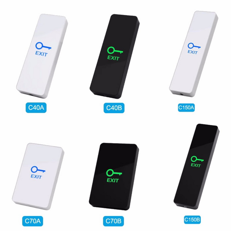 Durvju pieskāriena izejas poga Spied Home Release Slēdža paneļa piekļuves vadības LED gaisma