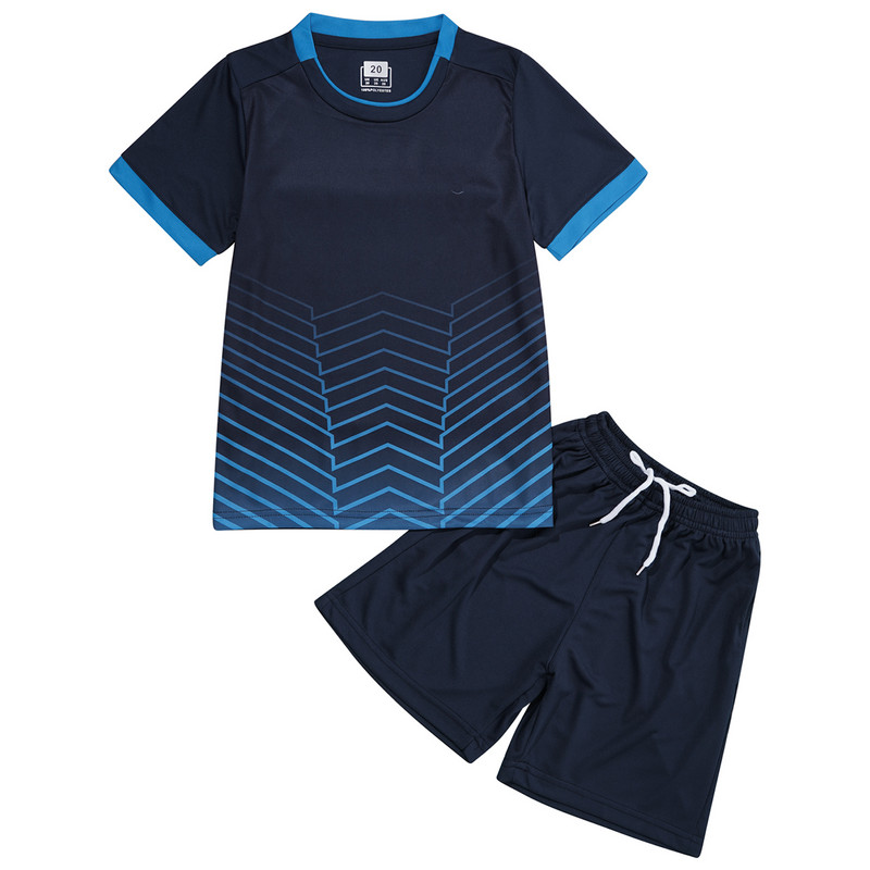 Tipegő Gyerekek Alkalmi Sportruhák Tréningruha fiúk Lányok Futógarnitúrák Rövid ujjú póló+Shortok Futball Edző Egyenruha Ruha