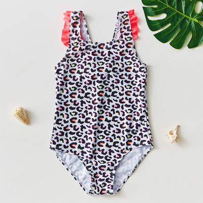 2-10 G Toddler Baby Girls peldkostīmi ar leoparda apdruku Meiteņu peldkostīms viengabala Bērnu peldkostīmi Bērnu Bikini 2022 peldkostīms