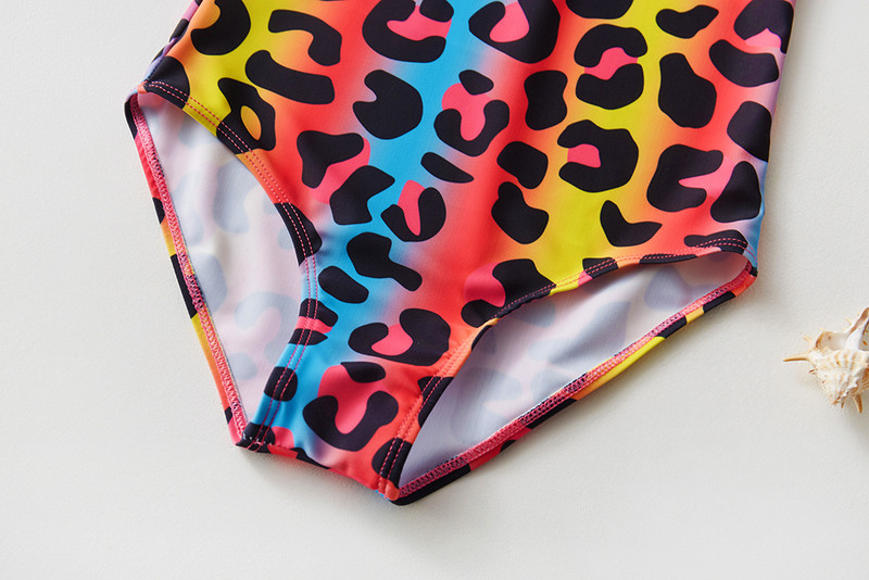 2-10 G Toddler Baby Girls peldkostīmi ar leoparda apdruku Meiteņu peldkostīms viengabala Bērnu peldkostīmi Bērnu Bikini 2022 peldkostīms