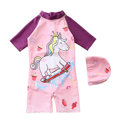 1~7Y Μικρό Μωρό Κοριτσίστικο Μαγιό One Piece Παιδικό Μονόκερος Κοστούμια για σέρφινγκ Παιδικά κινούμενα σχέδια Μαγιό Beachwear-SW427