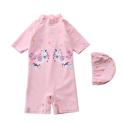 1~7Y Μικρό Μωρό Κοριτσίστικο Μαγιό One Piece Παιδικό Μονόκερος Κοστούμια για σέρφινγκ Παιδικά κινούμενα σχέδια Μαγιό Beachwear-SW427