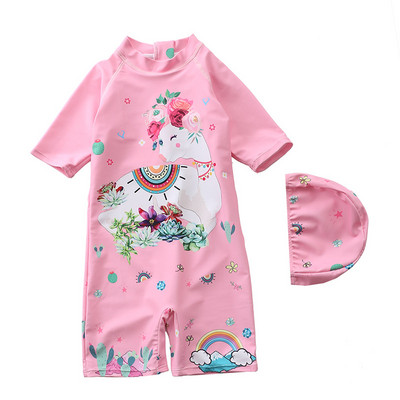 1~7Y Μικρό Μωρό Κοριτσίστικο Μαγιό One Piece Παιδικό Μονόκερος Κοστούμια για σέρφινγκ Παιδικά κινούμενα σχέδια Μαγιό Beachwear-SW427