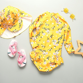 New Arrival 1~8Y Toddler Baby Girls μαγιό μονοκόμματο Κοστούμι για σέρφινγκ για κορίτσια με καπάκι Υψηλής ποιότητας Παιδικά μαγιό Φόρεμα παραλίας