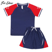 Gyerek fiúk rövid ujjú póló és rövidnadrág szett Futball Sport ruha Futball Kosárlabda Egyenruha Edzőruha Sportos atlétikai ruha