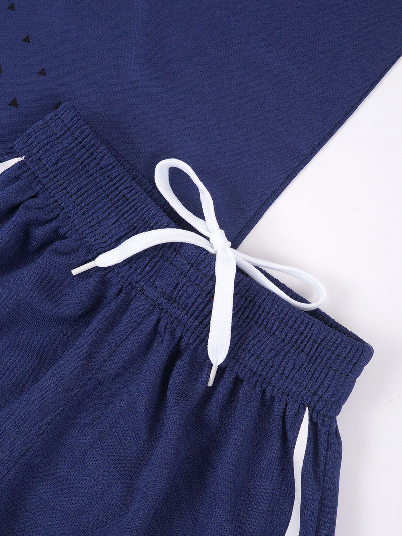 Gyerek fiúk rövid ujjú póló és rövidnadrág szett Futball Sport ruha Futball Kosárlabda Egyenruha Edzőruha Sportos atlétikai ruha