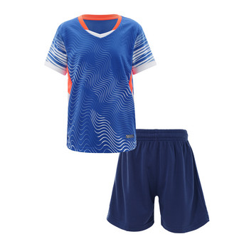 Детски спортни комплекти Дишащ спортен костюм Анцуг Детска тениска с къс ръкав и шорти Футболна тренировъчна униформа за момчета