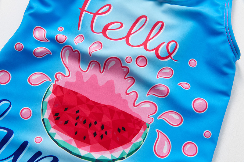 Jaunums 1–11 gadus veciem mazuļiem, meiteņu zīdaiņiem, peldkostīmi arbūzu apdrukā, meiteņu peldkostīmi, bērnu peldkostīmi, bērnu pludmales apģērbi, peldkostīmi