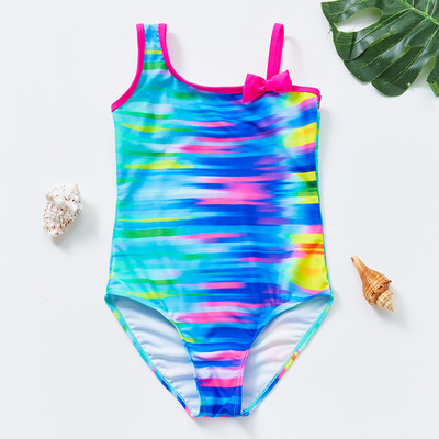 7-13 gadiem bērnu peldkostīmi vasaras stilā Augstas kvalitātes bērnu peldkostīmi viengabala meiteņu peldkostīmi-SW134