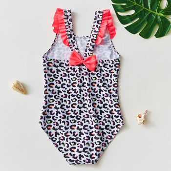 2-10 Y Toddler Baby girls μαγιό Leopard print Μαγιό για κορίτσια Kid girls Στολή κολύμβησης Μονοκόμματο Παιδικό μαγιό