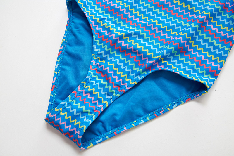 7-14Y Pusaudžu meiteņu peldkostīmi Augstas kvalitātes meiteņu peldkostīms Bērni, viens gabals Svītrains apdrukas peldkostīms Pludmales apģērbs