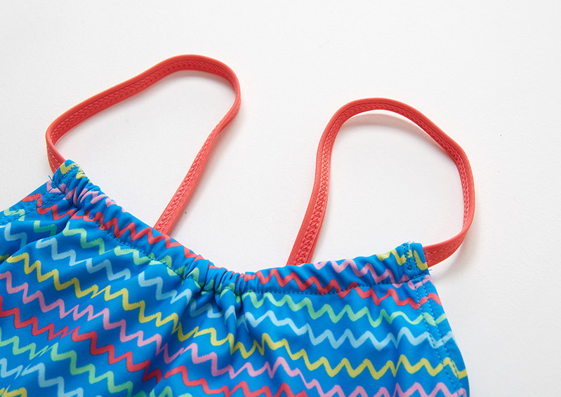 7-14Y Pusaudžu meiteņu peldkostīmi Augstas kvalitātes meiteņu peldkostīms Bērni, viens gabals Svītrains apdrukas peldkostīms Pludmales apģērbs