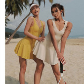 Tennisekleit Naistele Varrukateta Spordiülikonnad Treening Jooksmine Fitness Lühikesed skortsid Golf Sulgpall Spordidressid Polsterdatud joogaseelikud