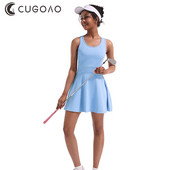 CUGOAO naiste sportlik tennisekleit, pehme kõrge elastsusega golfikleit, kiirelt kuivav fitnesspüksid, 2tk, naiste sulgpallispordirõivad