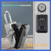 Durvju roktura āķa uzstādīšana Bezmaksas metāla paroles kaste / atslēgu kaste / uzglabāšanas kaste