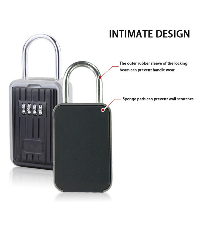 Durvju roktura āķa uzstādīšana Bezmaksas metāla paroles kaste / atslēgu kaste / uzglabāšanas kaste