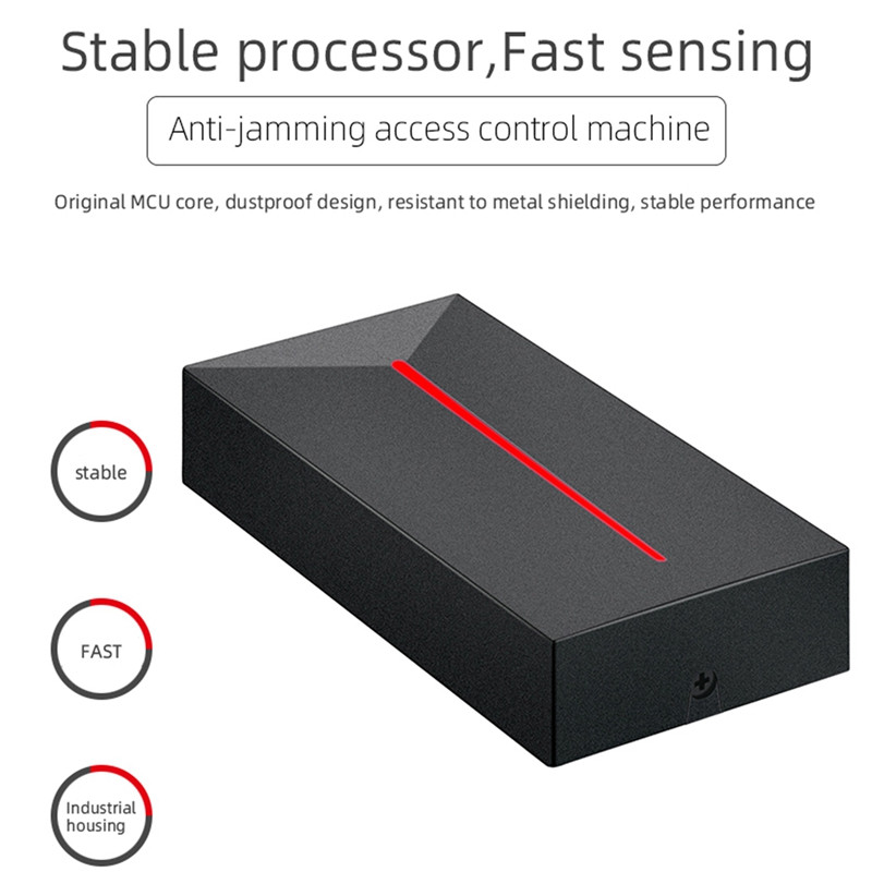 Piekļuves kontroles tuvuma karšu lasītājs Mazs Wiegand karšu lasītājs IP68 ūdensizturīgs liela attāluma RFID karšu lasītājs