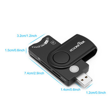 USB SIM Smart Card Reader για τραπεζική κάρτα IC ID EMV SD TF MMC Type-C OTG Flash Drive Card Reader Adapter for Windows 7 8 10 Mac OS