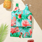 Εκτύπωση Flamingo Κοριτσίστικο Μαγιό Παιδικό Μαγιό Πλευστότητας Παιδικό Σιαμέζικο Παιδικό Μωρό Μικρό Μαγιό Εξοπλισμός Μαγιό