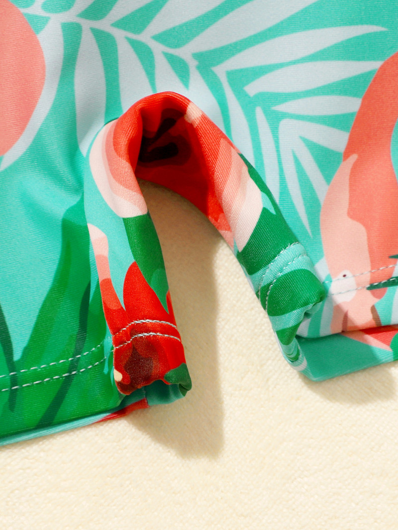 Εκτύπωση Flamingo Κοριτσίστικο Μαγιό Παιδικό Μαγιό Πλευστότητας Παιδικό Σιαμέζικο Παιδικό Μωρό Μικρό Μαγιό Εξοπλισμός Μαγιό