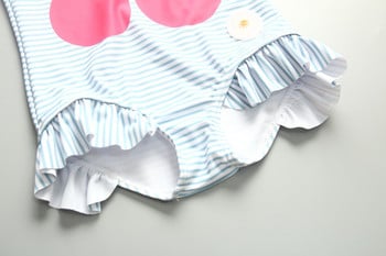 1~8 Y Toddler Baby Girls μαγιό Cherry print Μαγιό για κορίτσια μονοκόμματο Παιδικό μαγιό με σκουφάκι Υψηλής ποιότητας παιδικό ένδυμα παραλίας