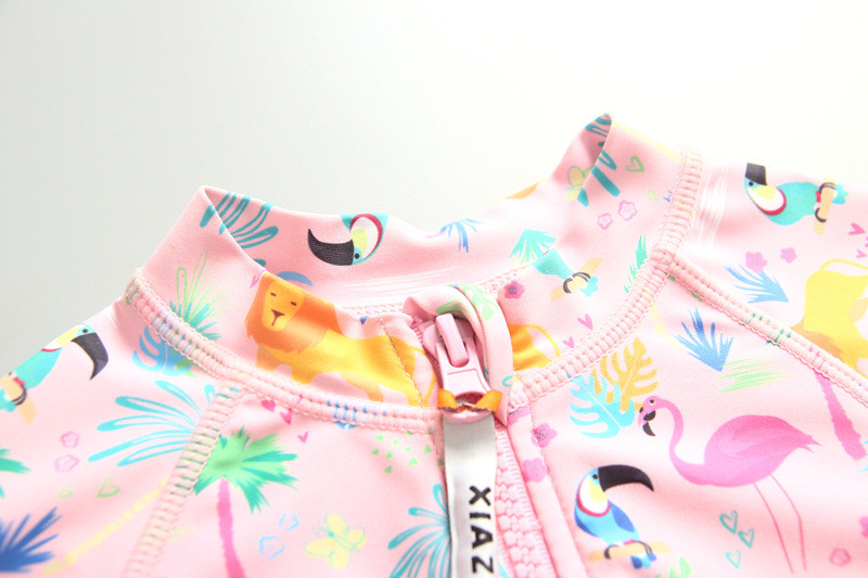 Tropical Girls κοστούμι για σέρφινγκ 1~8 ετών νήπιο Baby Girls Rush Guard μονοκόμματο Παιδικό μαγιό Υψηλής ποιότητας Παιδικό ένδυμα παραλίας με καπάκι