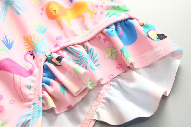 Tropical Girls κοστούμι για σέρφινγκ 1~8 ετών νήπιο Baby Girls Rush Guard μονοκόμματο Παιδικό μαγιό Υψηλής ποιότητας Παιδικό ένδυμα παραλίας με καπάκι