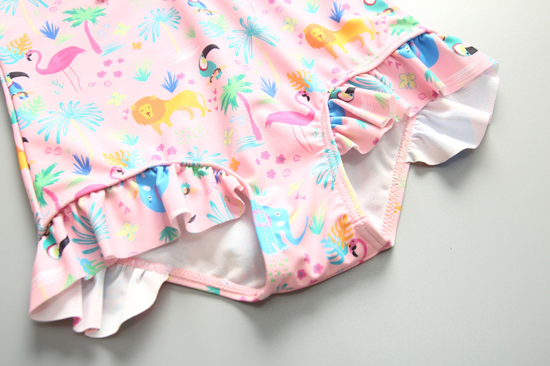 Tropical Girls κοστούμι για σέρφινγκ 1~8 ετών νήπιο Baby Girls Rush Guard μονοκόμματο Παιδικό μαγιό Υψηλής ποιότητας Παιδικό ένδυμα παραλίας με καπάκι