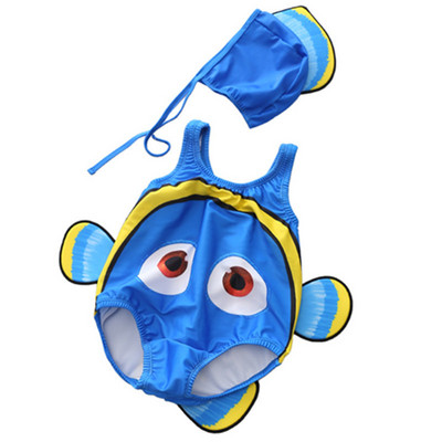 Jednodijelni kupaći kostimi za malu djecu Dječji kupaći kostimi za dječake i djevojčice Jednodijelni kupaći kostimi za bebe sa šeširom brzosušeći kupaći kostimi za ružne ribe