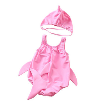 2022 Нов бебешки бански костюм Сиамска акула Детски бански костюм Момчета Момичета Бебешки деца Сладки бебешки бански костюми KS-1
