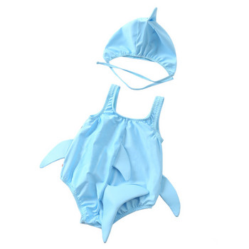 2022 Νέο μωρό μαγιό Siamese Shark Παιδικό μαγιό αγόρια κορίτσια Baby Kids Cute baby μαγιό KS-1