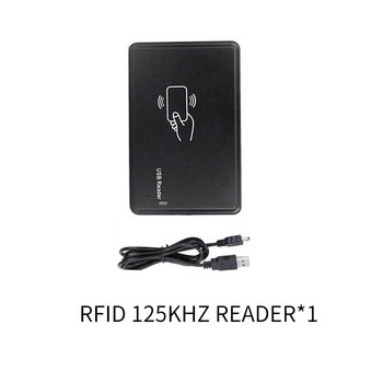 125KHz Αναγνώστης RFID Αναγνωριστικό Κάρτας Συχνότητας Μόνο Αναγνώστης Θύρα USB Προγραμματιστής Έξυπνης Κάρτας +10pcs em4100 keyfobs Ετικέτα
