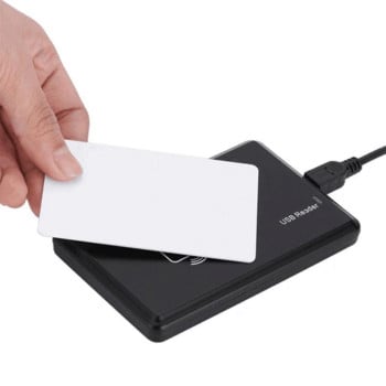 125KHz RFID четец ID честота само карта четец USB порт програматор за смарт карти +10 бр em4100 ключодържатели Етикет