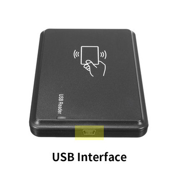 125KHz RFID четец ID честота само карта четец USB порт програматор за смарт карти +10 бр em4100 ключодържатели Етикет