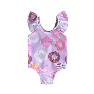 Tregren Toddler Baby Girls Peldkostīmi Vasaras Bezpiedurknēm Ziedu/Shell Print Dobs Peldkostīms Peldbaseins Hot Spring Peldkostīms