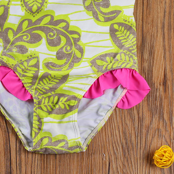 ФИНАЛНА РАЗПРОДАЖБА!!! Едно парче бански костюми за момичета Бански костюм във флорален стил Детски бански костюми Детски плажни костюми Бански костюм-H066