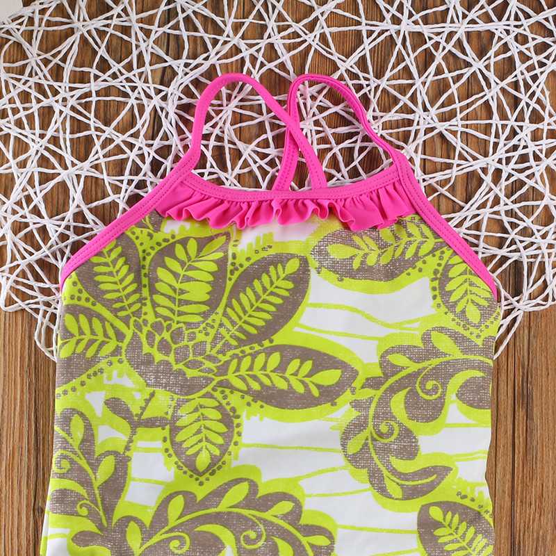 FINĀLĀ IZPĀRDOŠANA!!! Viengabala meiteņu peldkostīmi Ziedu stila meiteņu peldkostīmi Bērnu peldkostīmi Bērnu pludmales apģērbi Peldkostīms-H066