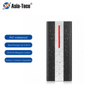 H1R IP67 vandeniui atsparus prieigos kontrolės skaitytuvas 125Khz RFID 13.56MHZ kortelių skaitytuvas Wiegand 26 34 skaitytuvas durų prieigos kontrolės sistemai