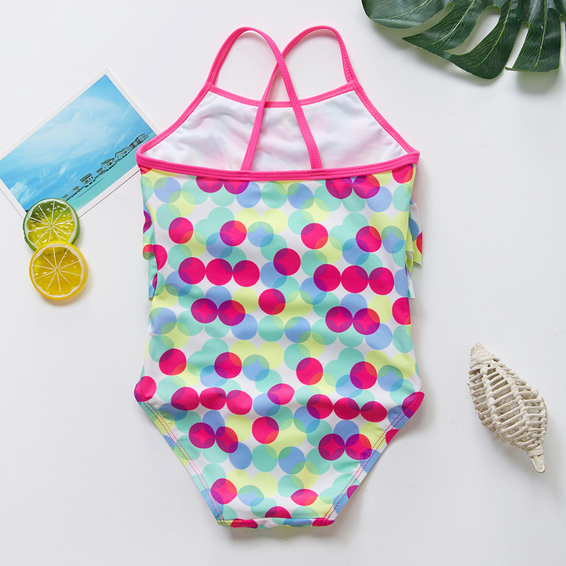 3-10 éves lányok fürdőruha Egyrészes Baby Girl fürdőruha Ruffle Style gyerek fürdőruha Kiváló minőségű fürdőruha kölyöklányoknak-ST185