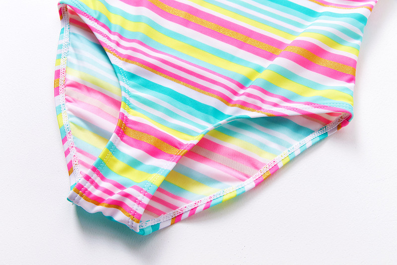 3 ~ 10 gadu meiteņu peldkostīms volānveida meiteņu peldkostīms svītrains stils bērnu peldkostīmi bērnu peldkostīms peldkostīms Augsta kvalitāte