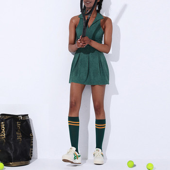 Sean Tsing® Tennis Golf Φόρεμα Γυναικείο Αμάνικο με στάμπα με στάμπα για μπάντμιντον Pinkleball Athleisure Μίνι