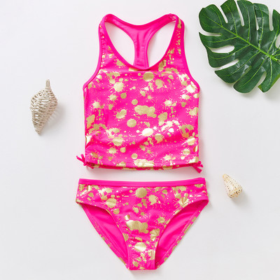 3–12 gadus veci meiteņu Tankini peldkostīmu kostīmi JAUNUMI 2022. GADA DIVDAĻA. Vasaras pludmales apģērbi, bērnu meiteņu Tankini peldkostīmu komplekti