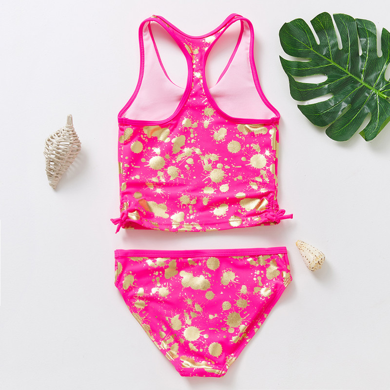 3–12 gadus veci meiteņu Tankini peldkostīmu kostīmi JAUNUMI 2022. GADA DIVDAĻA. Vasaras pludmales apģērbi, bērnu meiteņu Tankini peldkostīmu komplekti