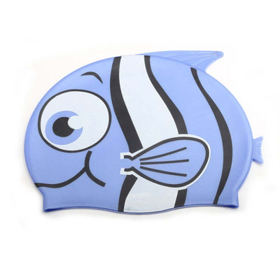 Cartoon Shark Ujumismüts Laste Silikoonist Laste Basseini Müts Veekindel Kaitse Kõrvad Poiste ja tüdrukute ujumisvarustus