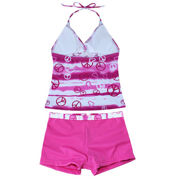 Κορίτσια Summer printed Halter Μαγιό τανκίνι μπάνιου Σετ Κοστούμια δύο τεμαχίων Παιδικά μαγιό καμιζόλ Seaside Bikini